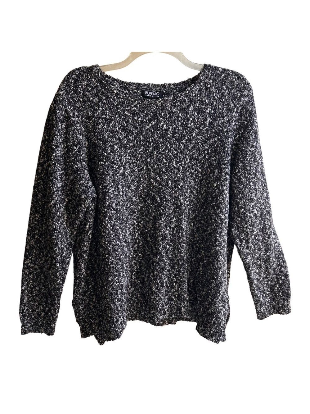 Buffalo David Bitton Cotton Blend Tweed Cowl Neck Sweater